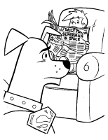 A coloring page of krypto the superdog